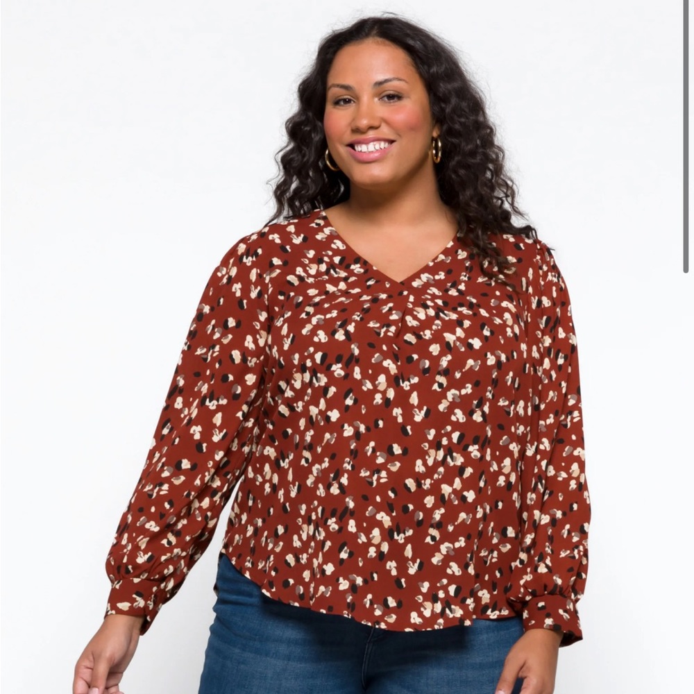 LUSH Chantelli V Neck Blouse